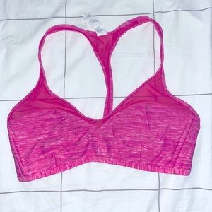 Neon pink Lululemon swim top